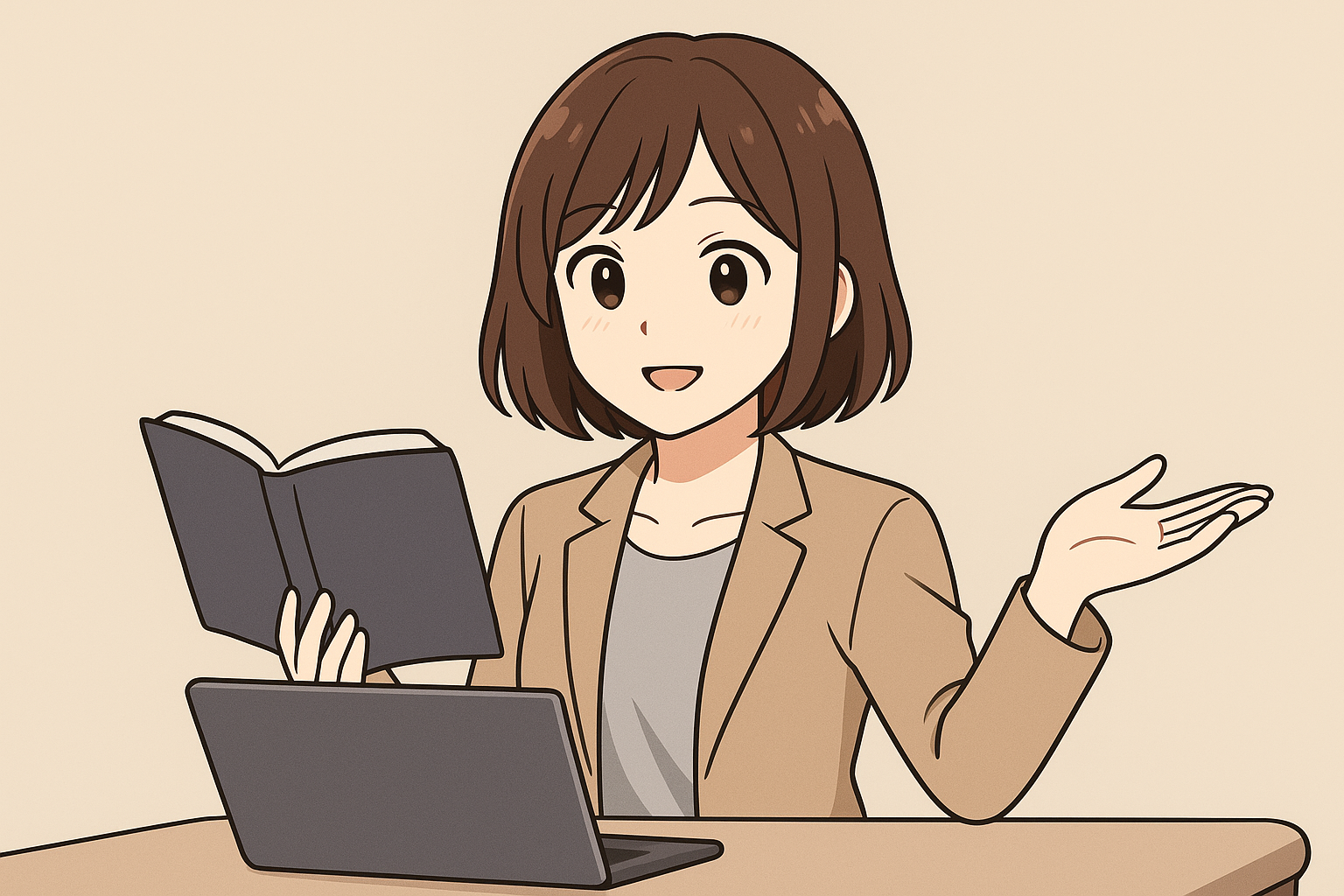 キャリアシフトコースの説明をする女性