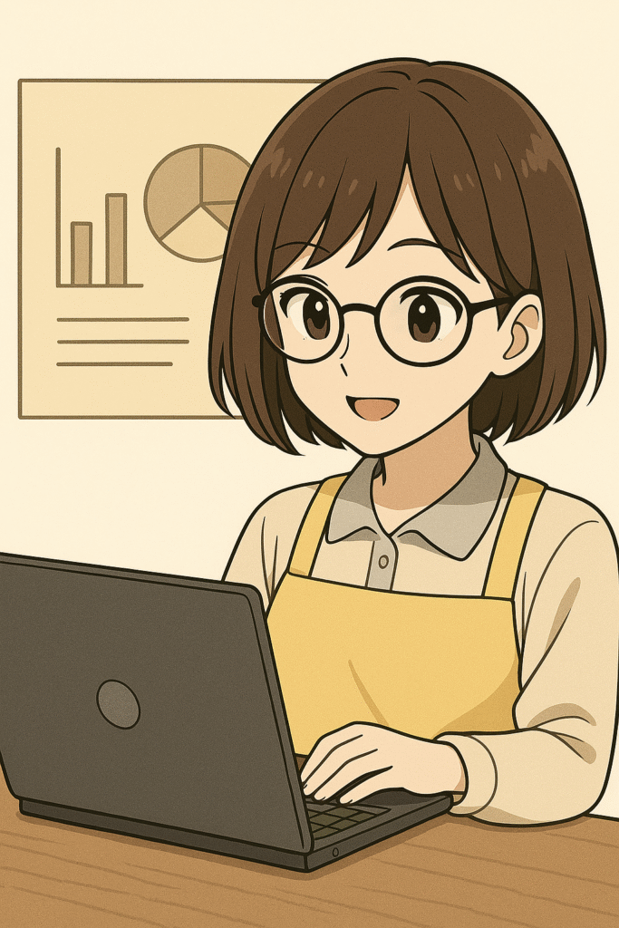 口コミを分析している女性の画像