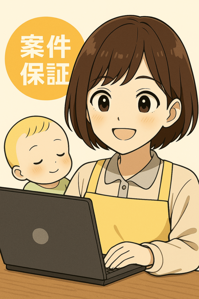 案件保証で安心して仕事を受け取っている。