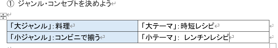 大ジャンルを決める